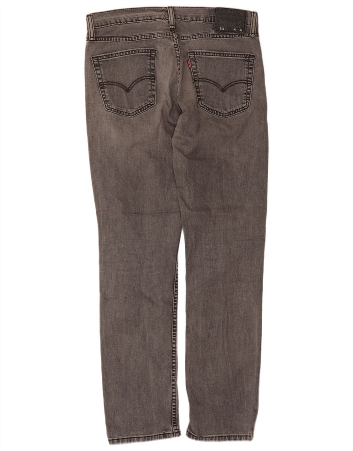 Levi's Herre 511 Slim Jeans W33 L32 Grå Bomuld