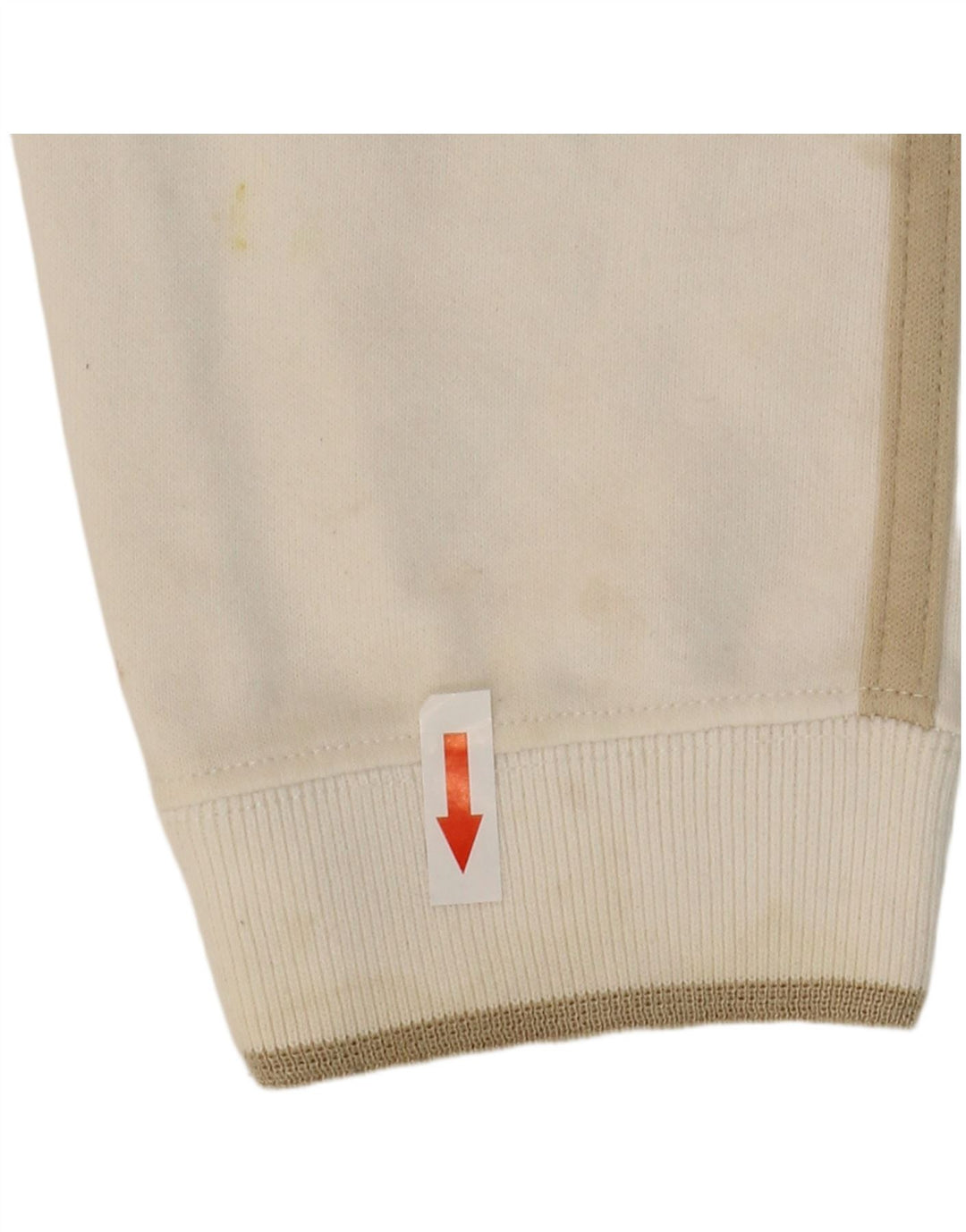 Champion Dame Zip Neck Sweatshirt Jumper UK 14 Medium White Bomuld