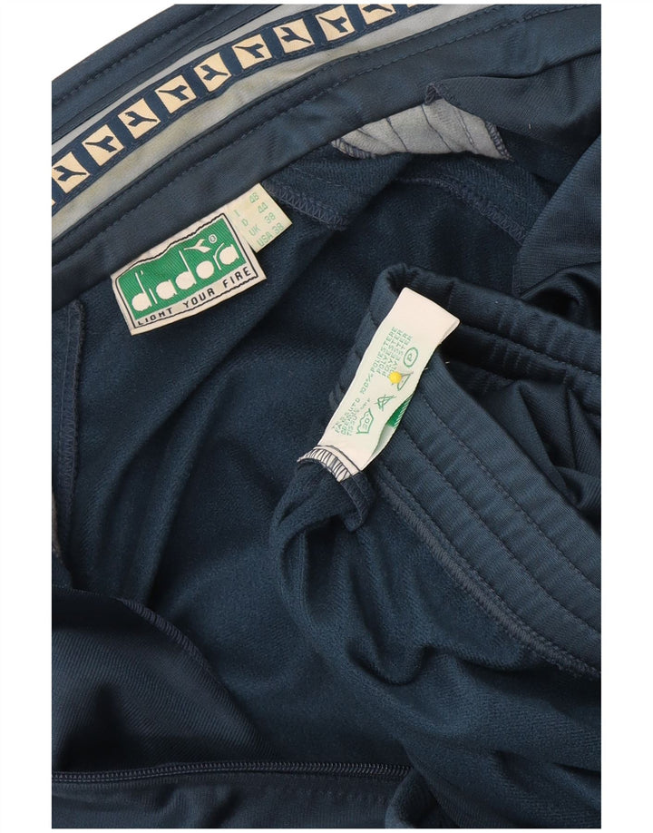 Diadora Herre grafisk træningsdragt Topjakke UK 38 Medium Blue Polyester