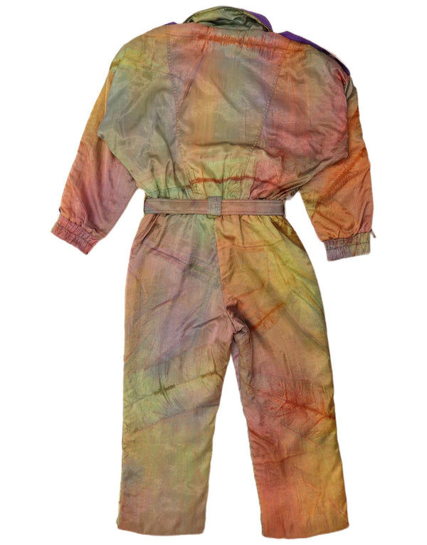Vintage oversize skijumpsuit til kvinder EU 42 Large Multicolor Tie Dye