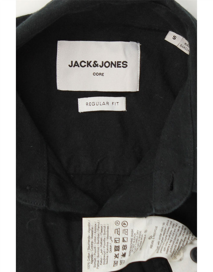 Jack & Jones Herre Regular Fit kortærmet skjorte lille sort bomuld