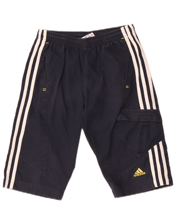 Adidas drenge cargo shorts 9-10 år W24 marineblå bomuld