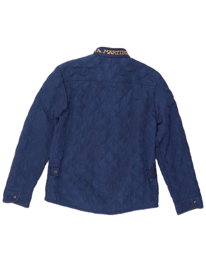 LA MARTINA Dame grafisk quiltet jakke UK 20 2XL Navy Blue