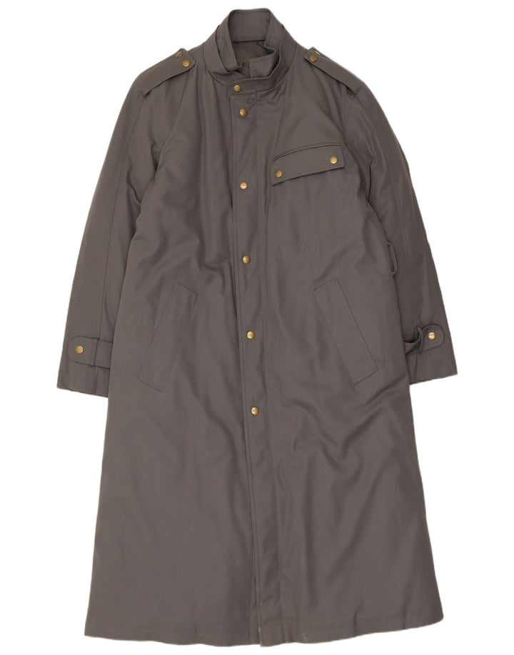Vintage Herre Military Trench Coat UK 38 Medium Grey