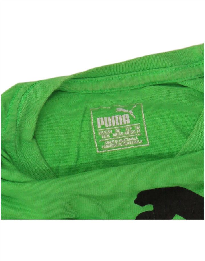 Puma Herre Grafisk T-Shirt Top Medium Grøn
