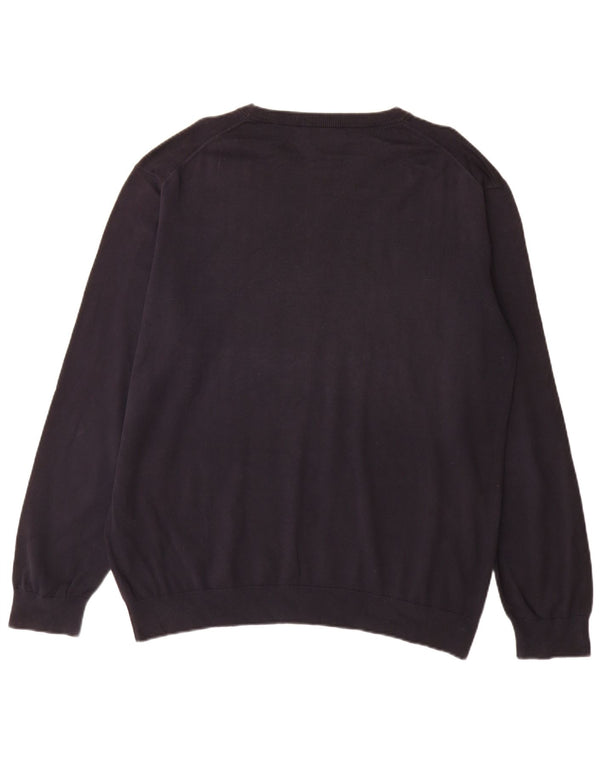 Gant Herre Boat Neck Jumper Sweater 2XL Navy Blue Bomuld
