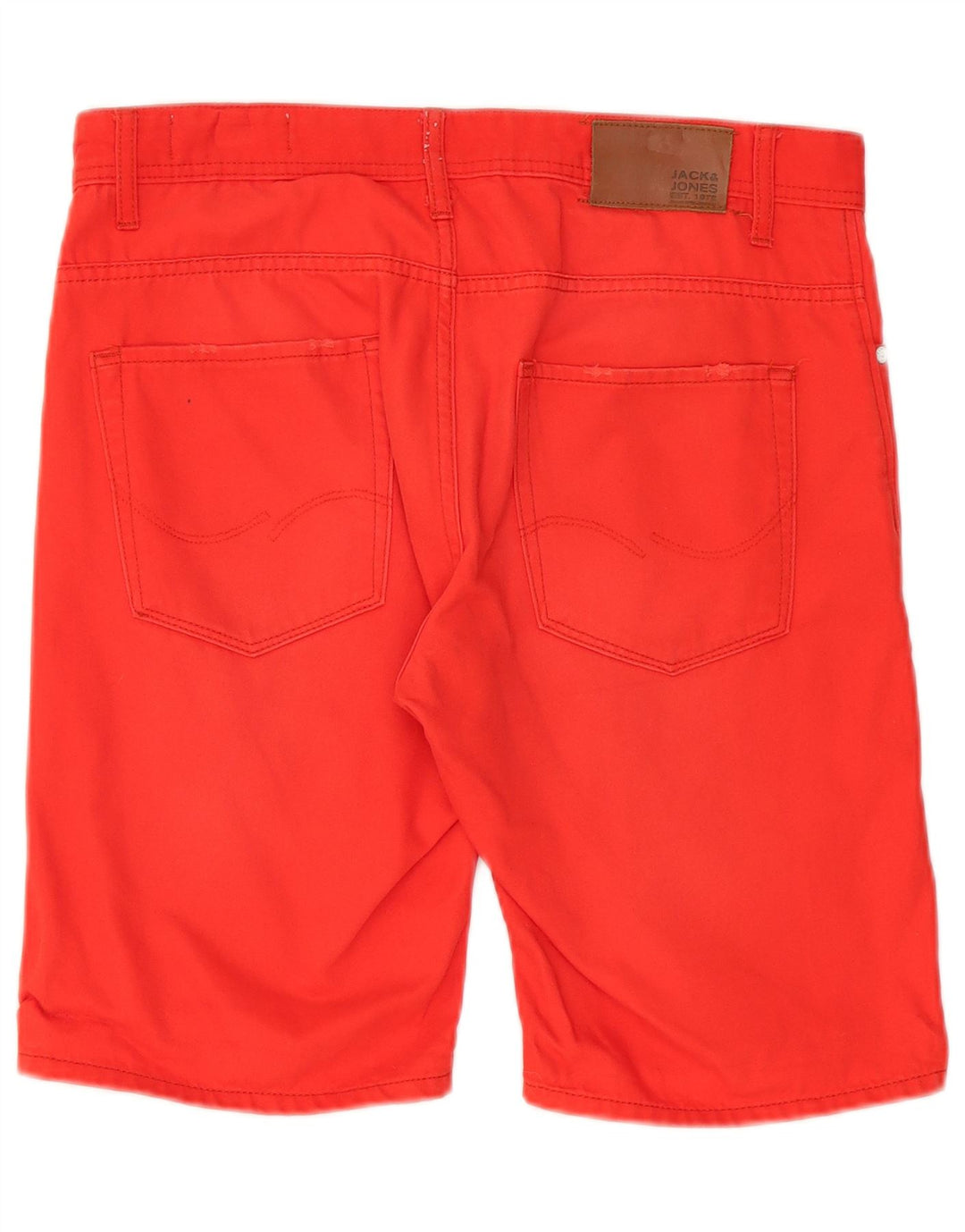 Jack & Jones denimshorts til mænd store W34 rød bomuld