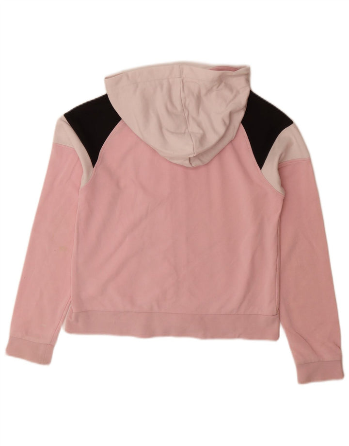 ELLESSE piger grafisk hættetrøje med lynlås 11-12 år Pink Colourblock