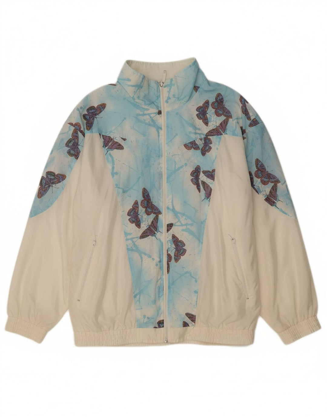 ETIREL Womens Tracksuit Top Jacket UK 14 Medium Beige Butterfly