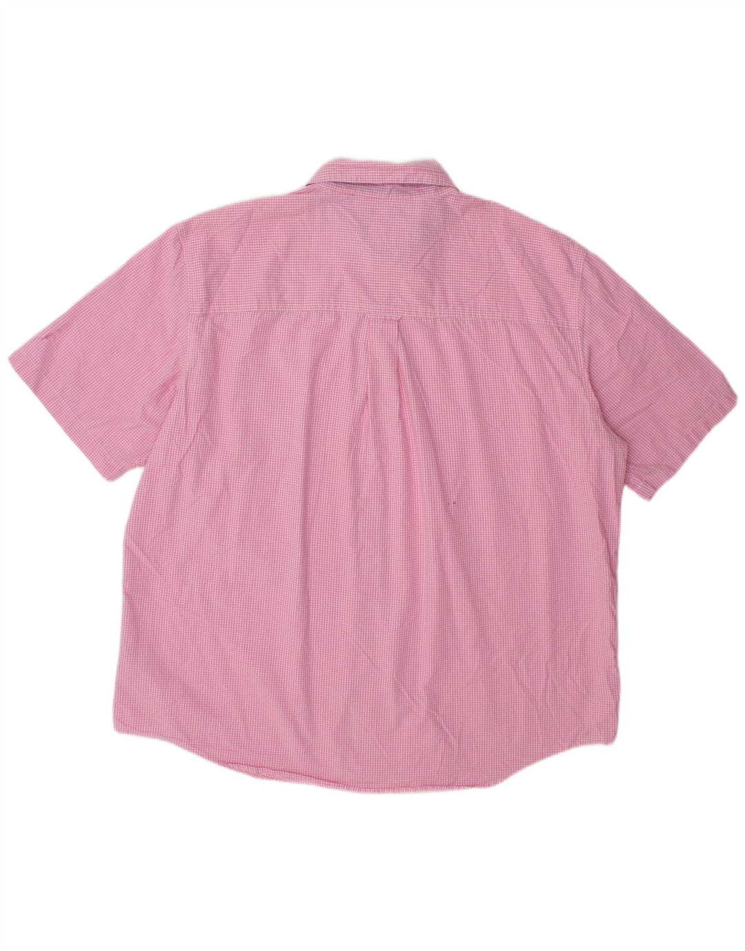 Chaps Kortærmet Herreskjorte 2XL Pink Gingham Bomuld