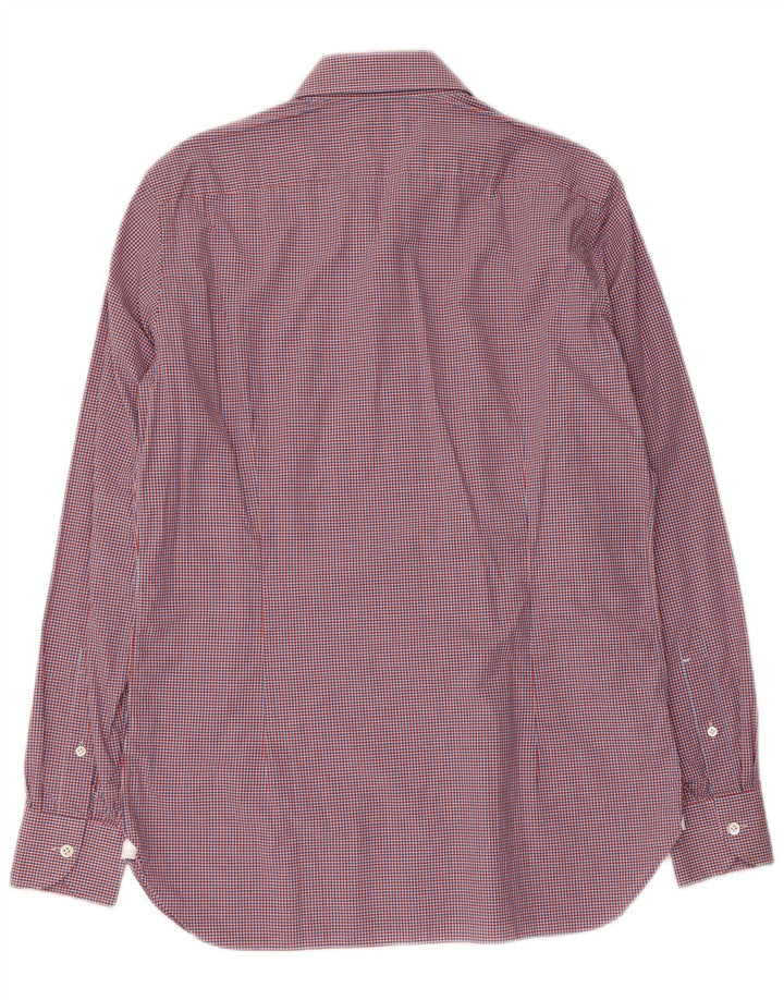 BORRELLI Herreskjorte str. 39 15 1/2 Medium Flerfarvet ternet bomuld