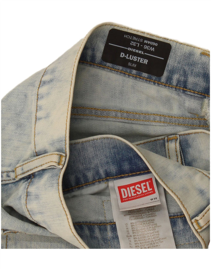 Diesel Herre D-Luster Stretch Slim Jeans W36 L32 Blå Bomuld