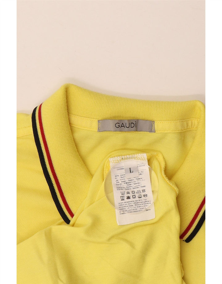 GAUDI Poloshirt til mænd Stor gul bomuld