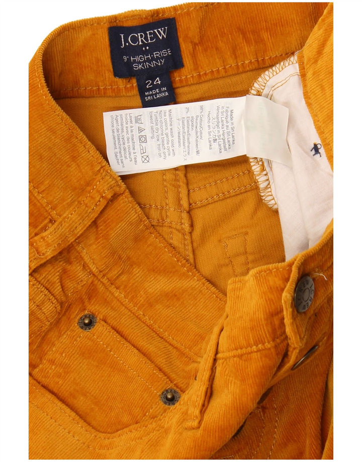 J. CREW Højtaljede skinny fløjlsbukser til kvinder W24 L28 brun bomuld