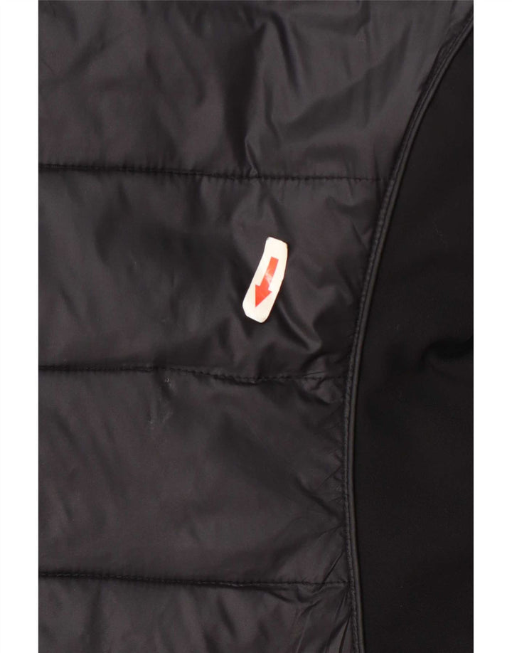 Yes Zee Dame Hætte Polstret Jakke UK 14 Medium Sort Nylon