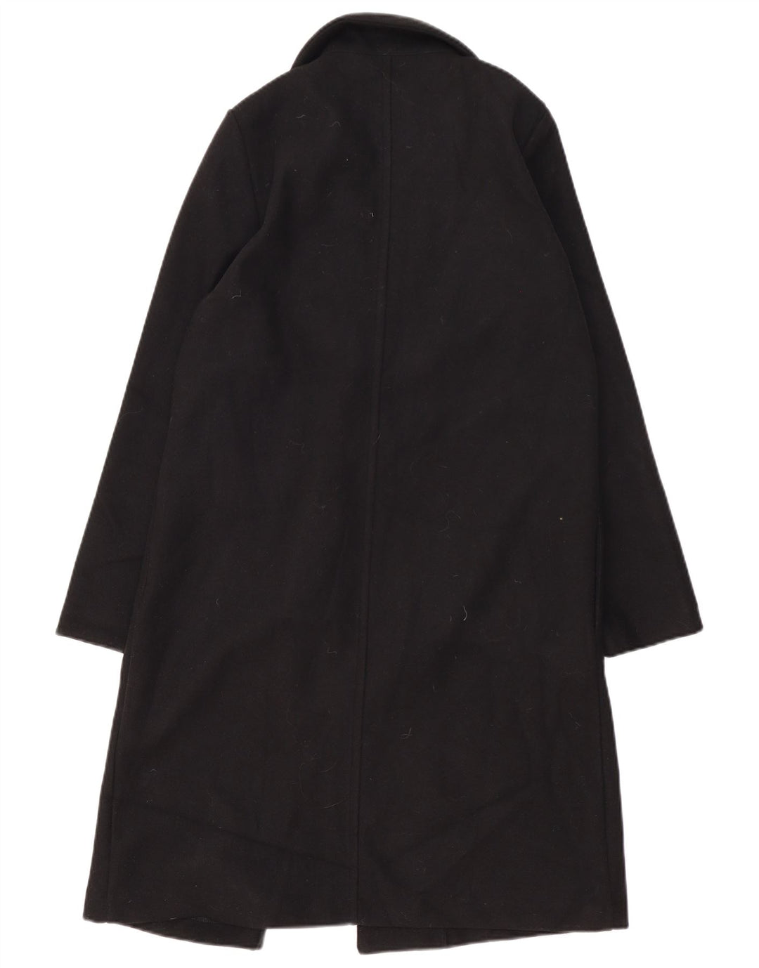 Zara Womens Open Overcoat UK 14 Medium Black Polyester