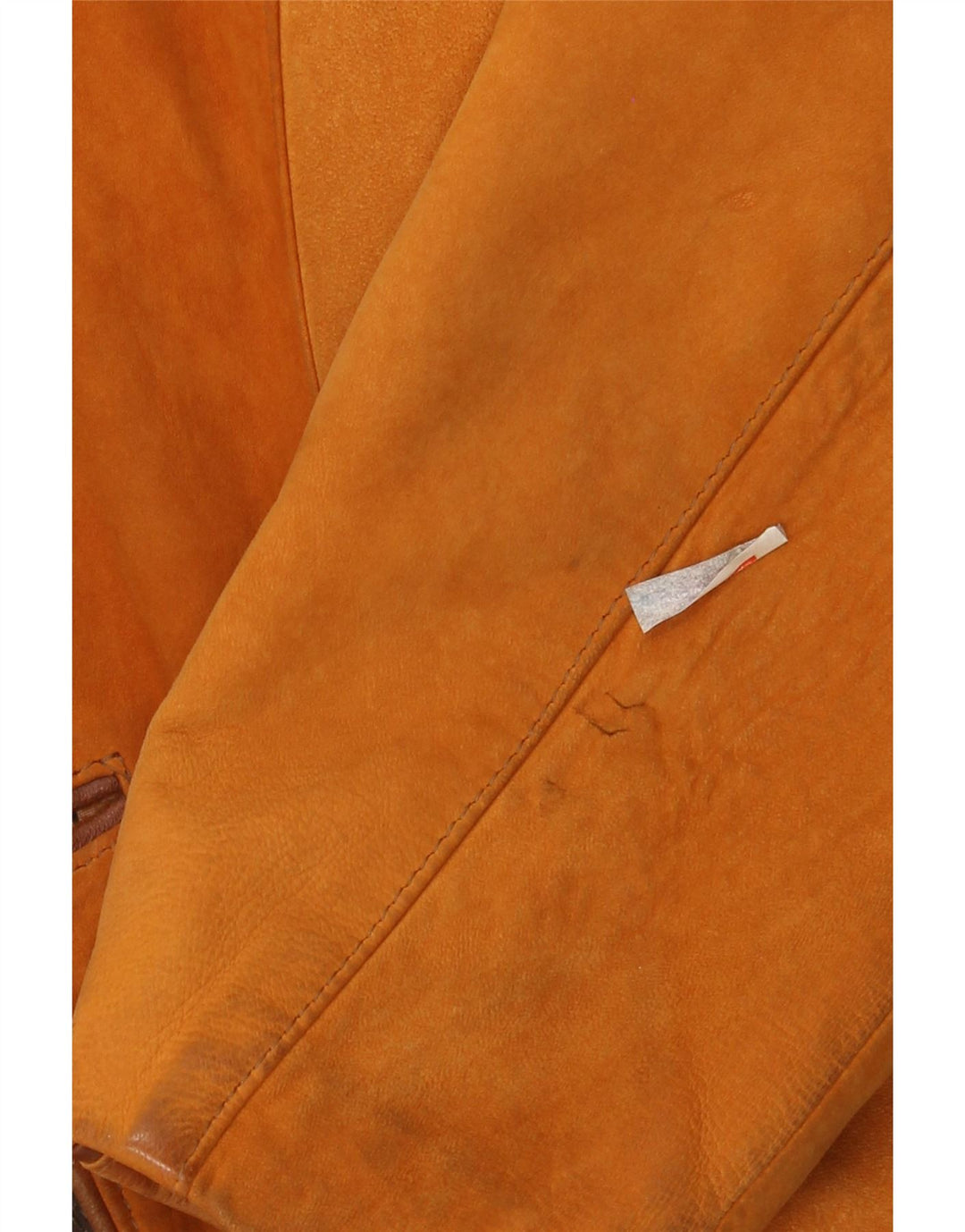 VINTAGE Womens Crop Open Ruskindsjakke UK 10 Lille brunt læder