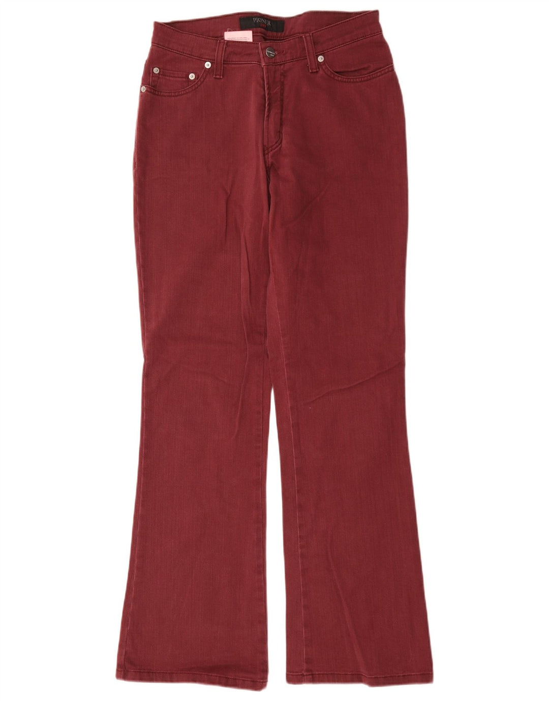Pioneer Dame Bootcut Jeans IT 42 Medium W30 L31 Bourgogne bomuld