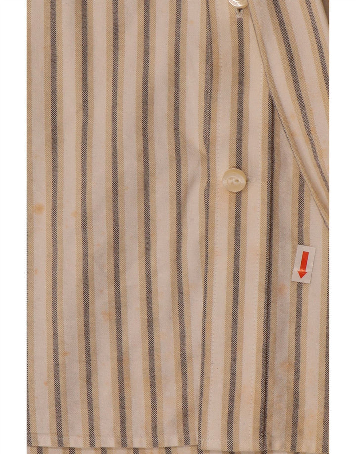 TIMBERLAND Herreskjorte 2XL Beige Stribet Bomuld