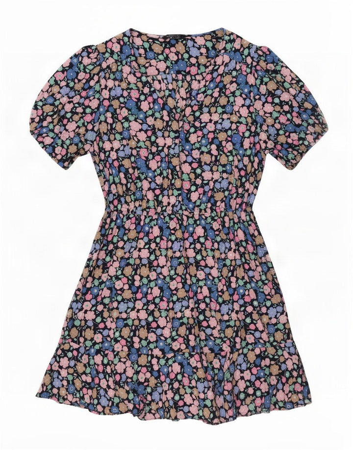 Marks & Spencer Dame A-Line Kjole UK 16 Large Multicolored Floral