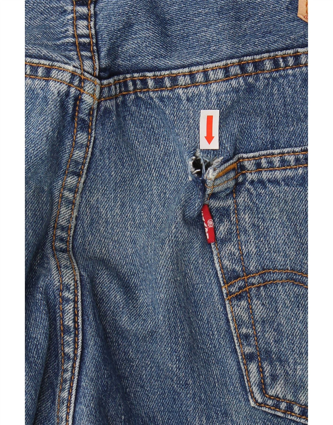 Levi's Herre 501 lige jeans W36 L28 blå bomuld