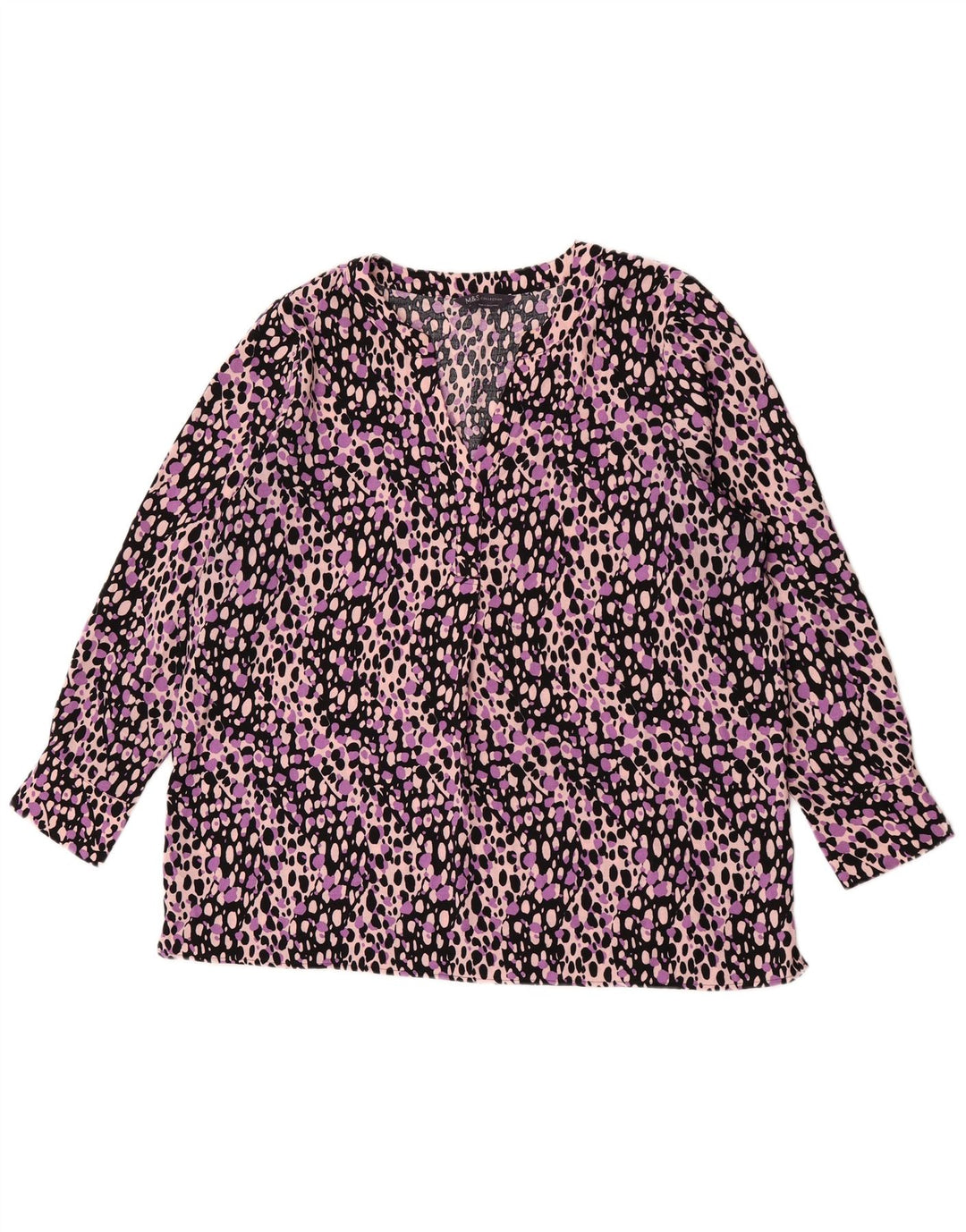 MARKS & SPENCER Damebluse Top UK 18 XL Flerfarvet dyreprint
