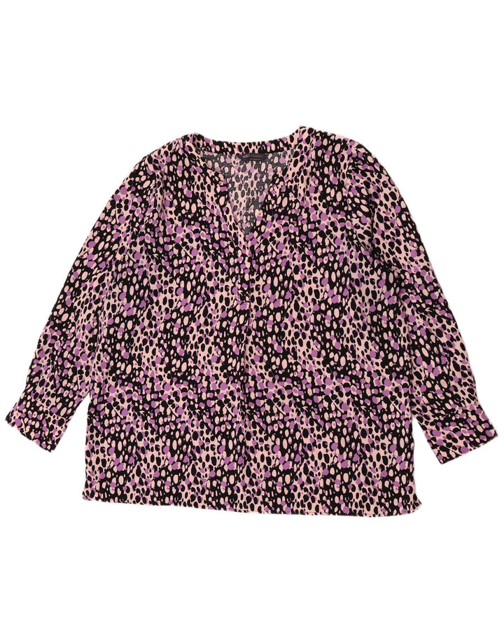 MARKS & SPENCER Damebluse Top UK 18 XL Flerfarvet dyreprint