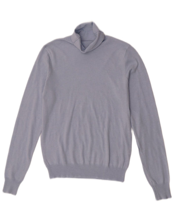 Zara Dame Rullehals Sweater UK 12 Medium Blue