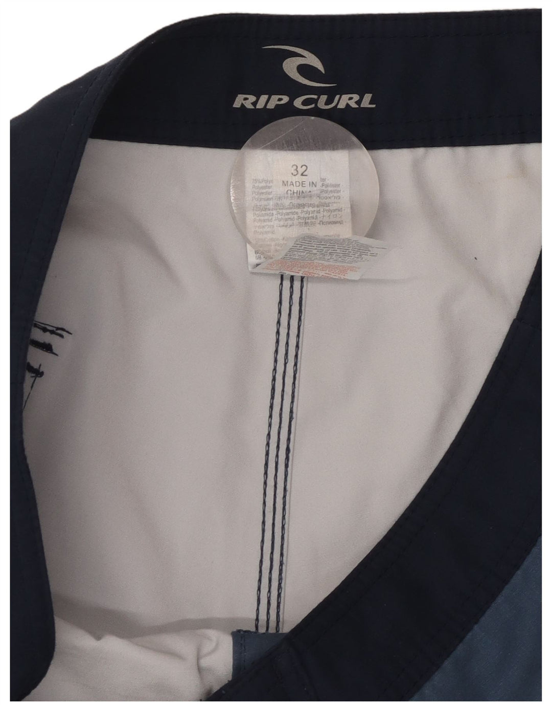RIP CURL Grafiske badeshorts til mænd Medium Navy Blue Floral Polyester