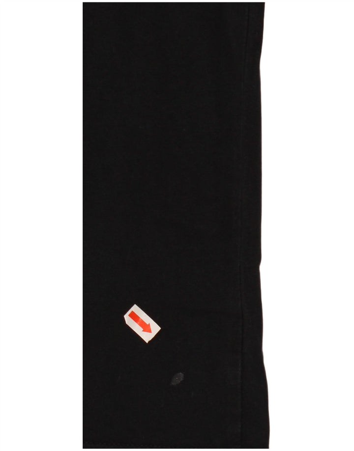 DIESEL Dame Grafisk T-Shirt Top UK 14 Medium Sort Bomuld