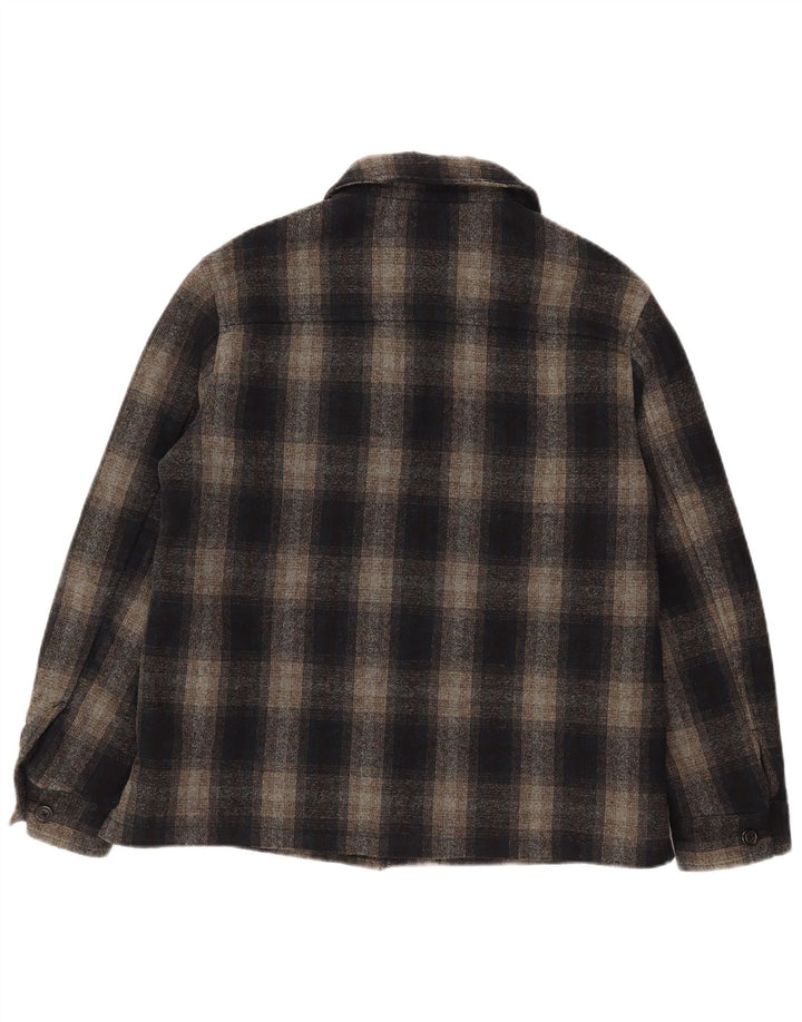Zara Herre Lumberjack Flanel Shirt Medium Sort Ternet Polyester