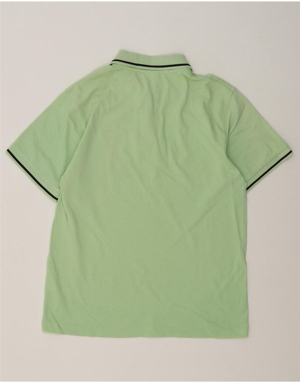 Umbro Herre Polo Shirt Medium Grøn Stribet Bomuld