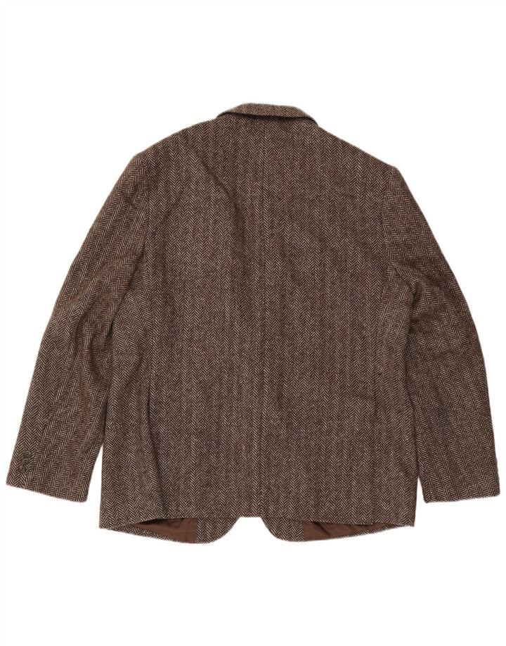 Four Seasons Herre 2 Button Blazer Jacket UK 48 4XL Brun sildebensuld