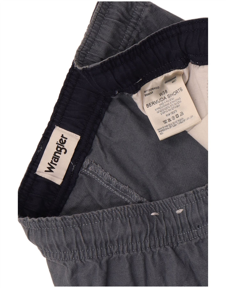 Wrangler Herre Bermuda Shorts W38 XL Grå Bomuld