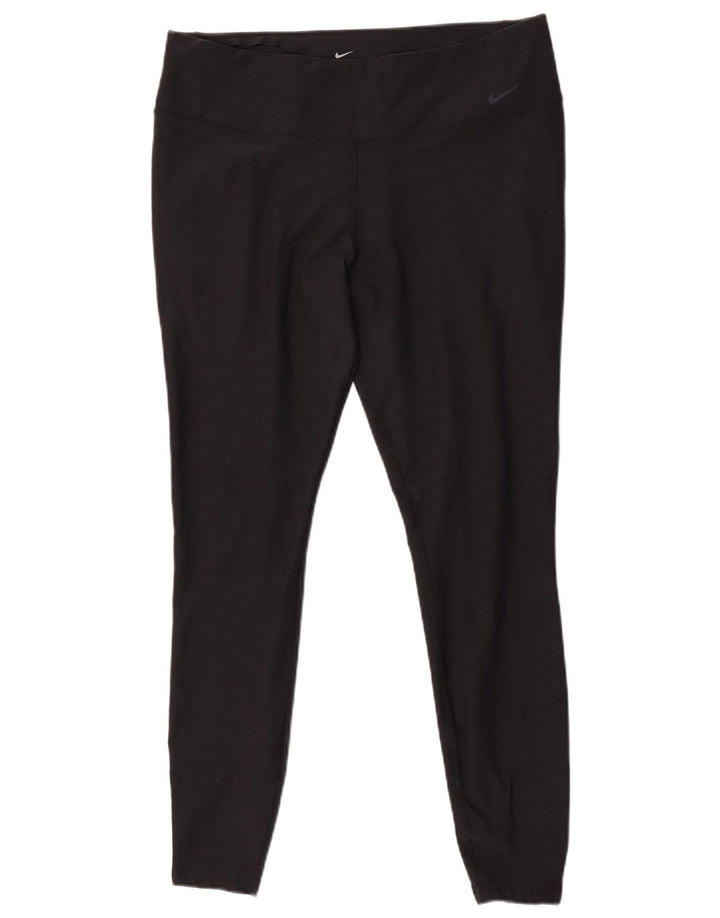 Nike Dame Dri Fit Leggings UK 18 XL Sort Polyester