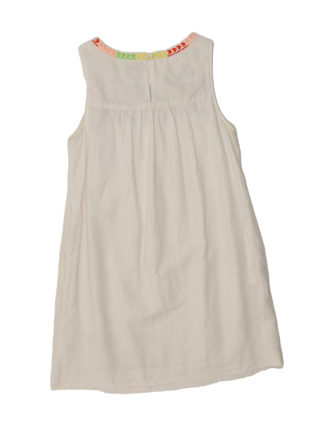 J. CREW Womens Sleeveless Basic Dress US 4 Small White Floral Vintage J. Crew and Second-Hand J. Crew from Messina Hembry 