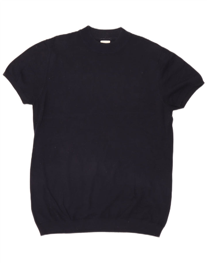Zara Herre T-Shirt Top Stor Marineblå