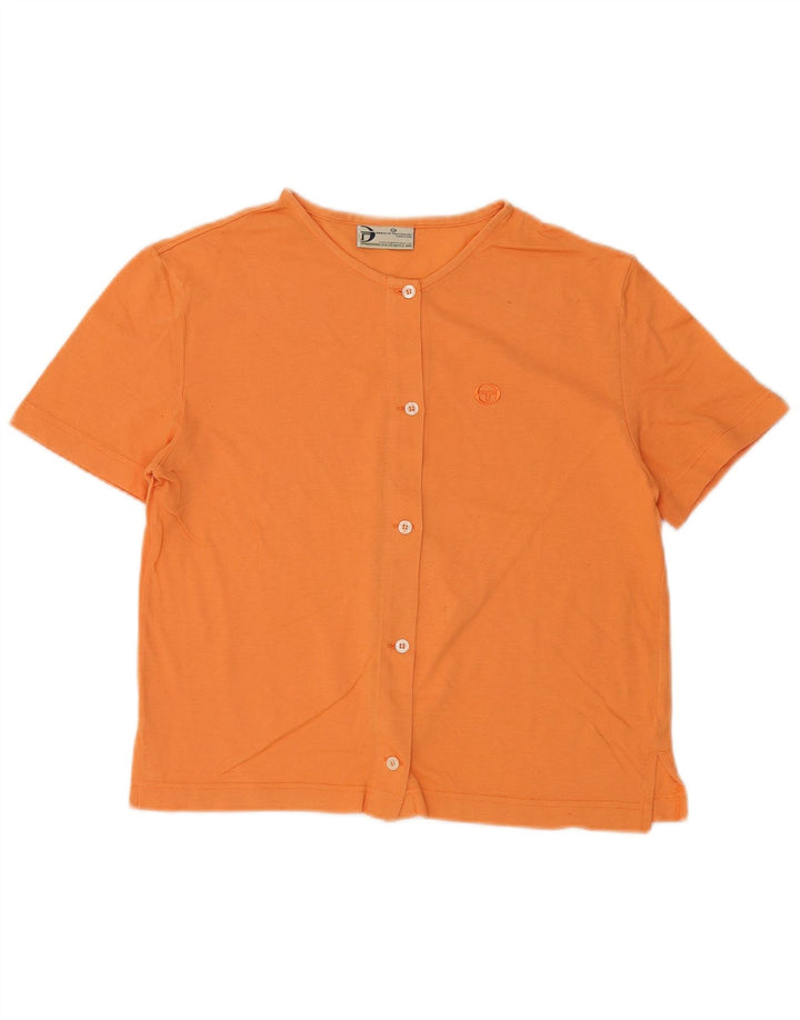 SERGIO TACCHINI Kortærmet skjortebluse til kvinder UK 14 Medium Orange