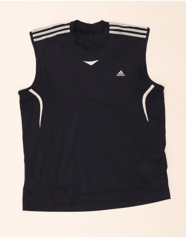 ADIDAS Herre Climacool Vest Top XL Navy Blue Polyester