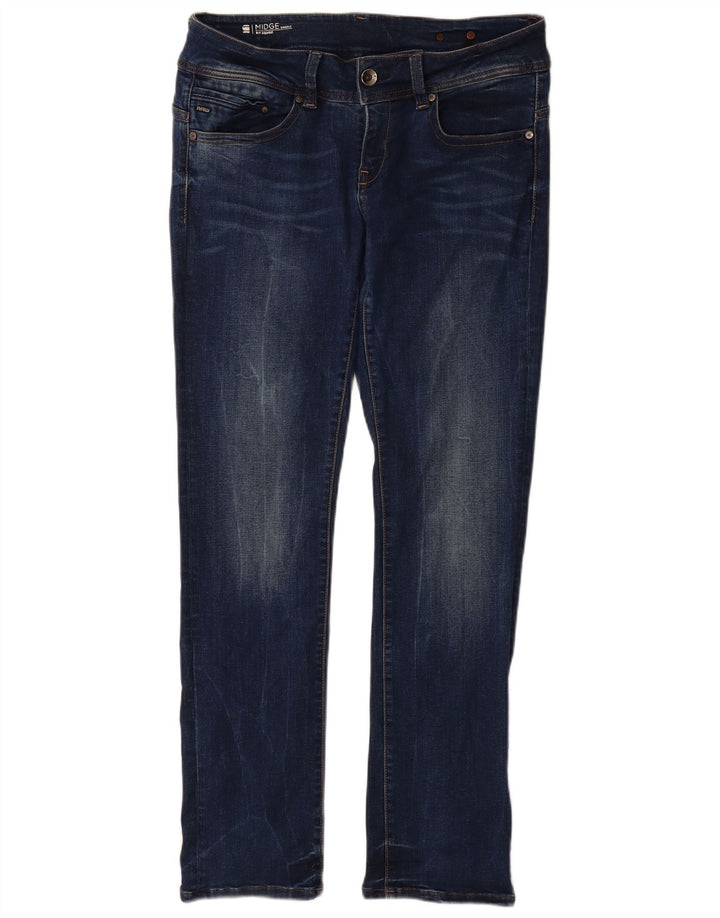 G-STAR Womens Midge Straight Jeans W32 L32 Blue Cotton