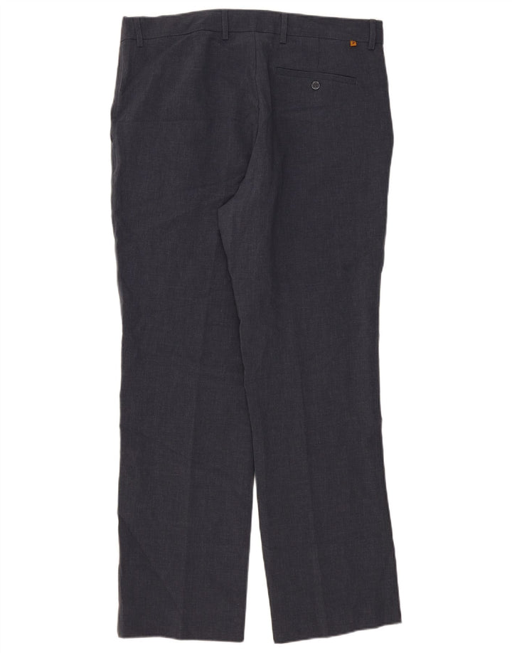 Farah Herre Classic Fit Suit Bukser W38 L31 Marineblå Polyester