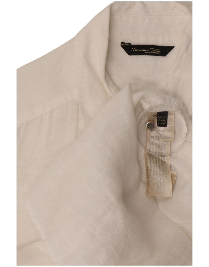 Massimo Dutti Dame Oversized skjorte EU 36 XS Hvid hør