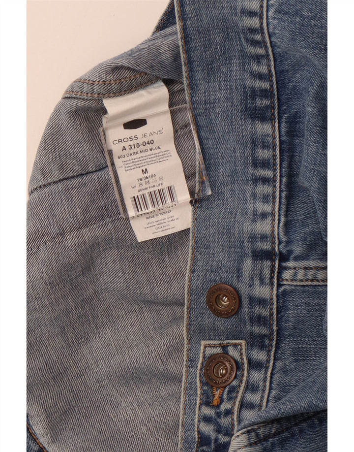 CROSS JEANS Denimjakke til mænd UK 38 Medium Blue Bomuld
