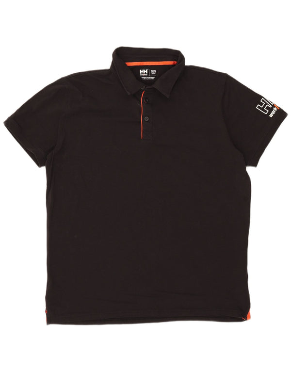 Helly Hansen Herre Grafisk Polo Shirt 2XL Sort Bomuld