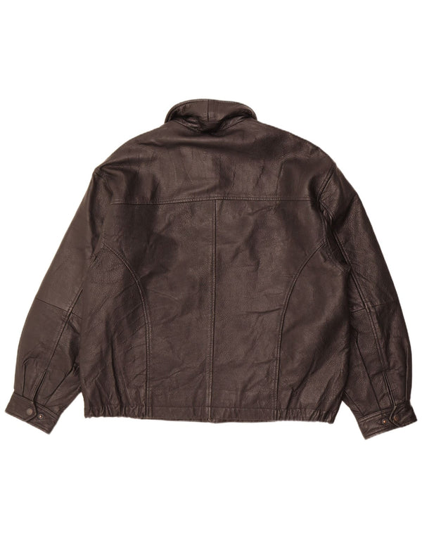 Vintage herre læderjakke UK 40 Stor sort læder