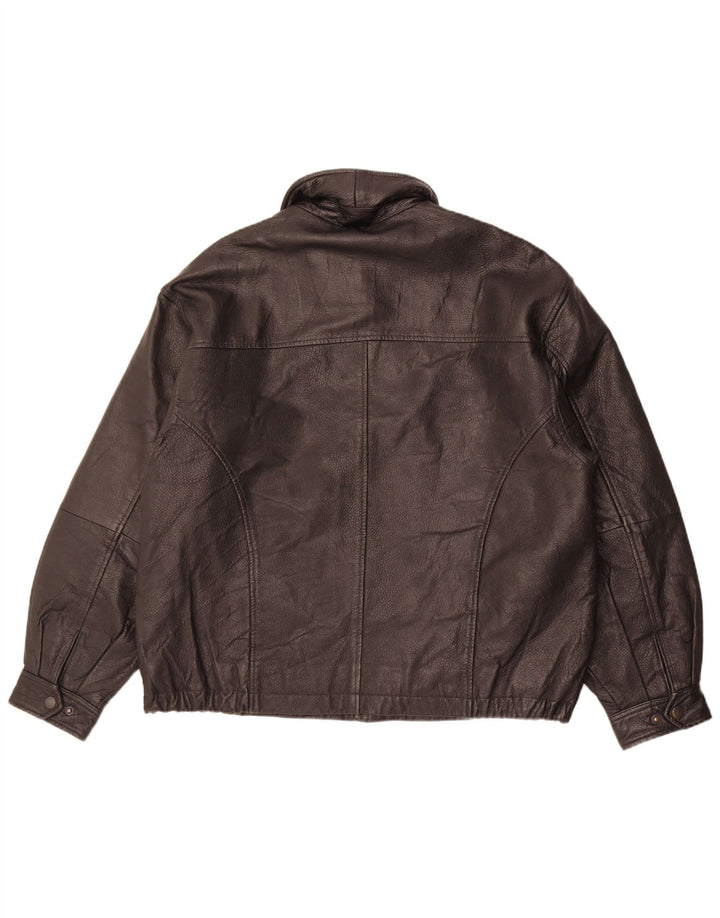 Vintage herre læderjakke UK 40 Stor sort læder