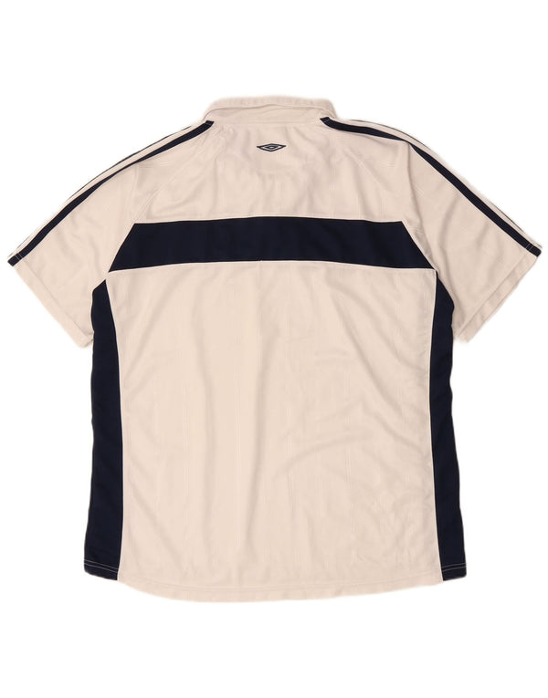 UMBRO Poloskjorte til mænd XL Hvid Colourblock Polyester