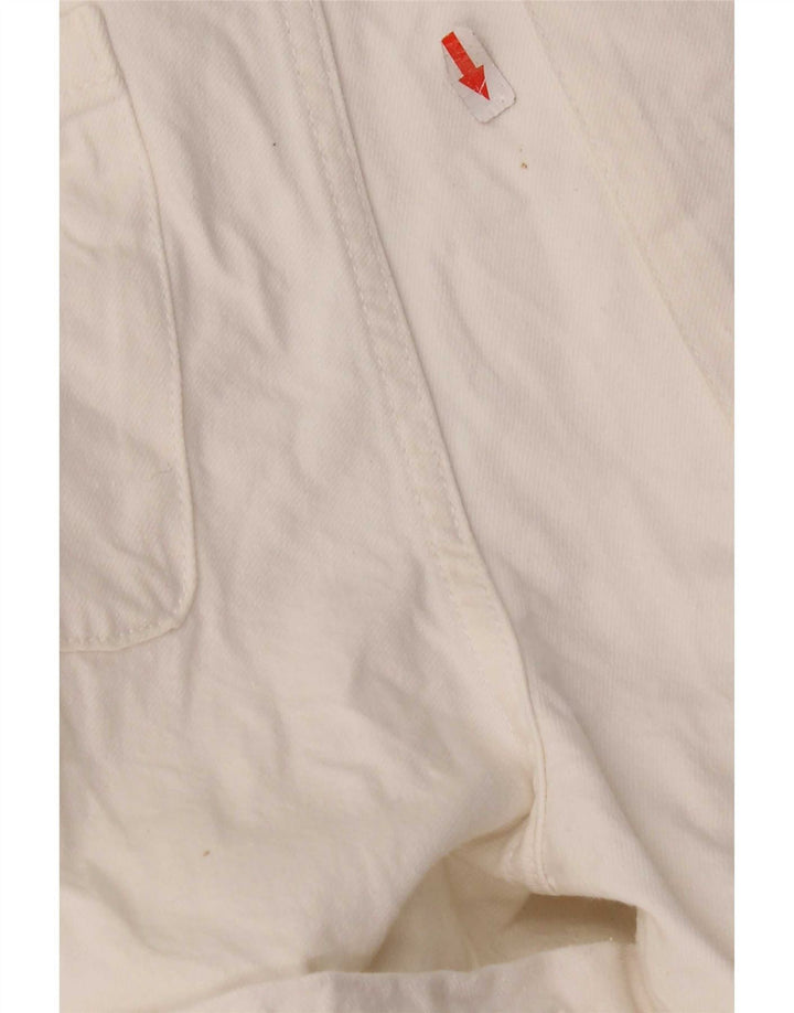 Zara Girls Denim Playsuit 13-14 År Hvid Bomuld