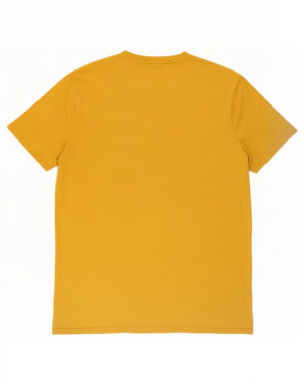 Guess Herre Grafisk T-Shirt Top XL Gul Bomuld