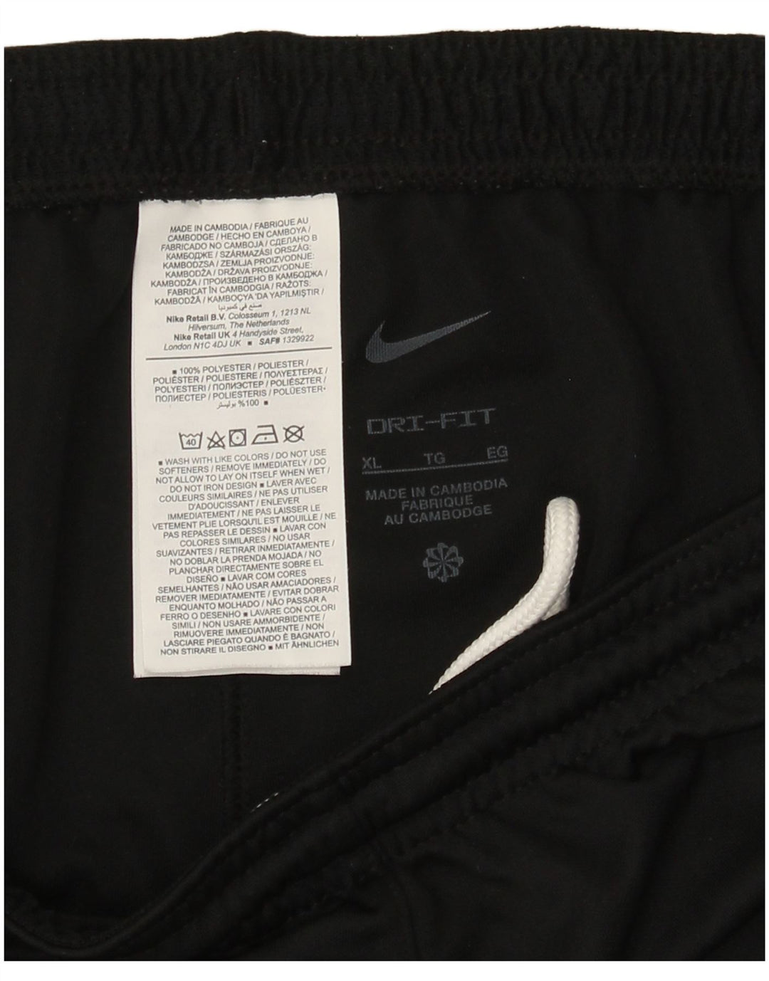 Nike Herre Dri Fit sportsshorts XL sort polyester